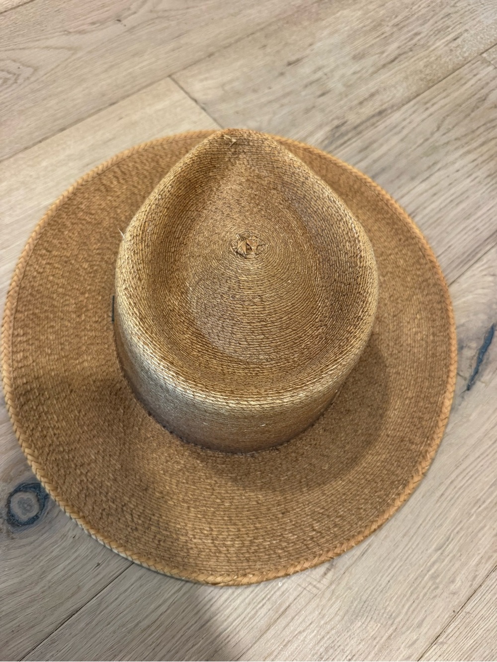Brixton Marcos Fedora straw hat - TOFFEE - sz SMALL - Picture 4 of 9